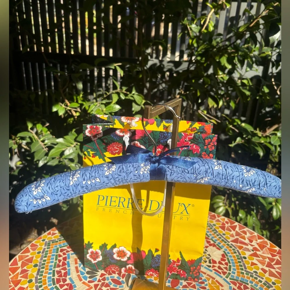 Pierre Deux Vintage Blue Floral Fabric Hanger